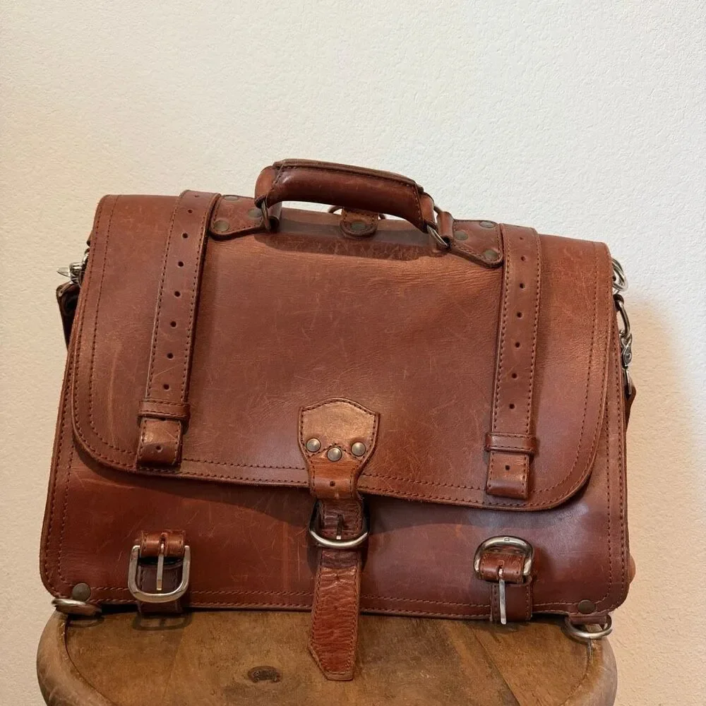 Saddleback Large Classic Leather Briefcase Bag Brown Full Grain Leather